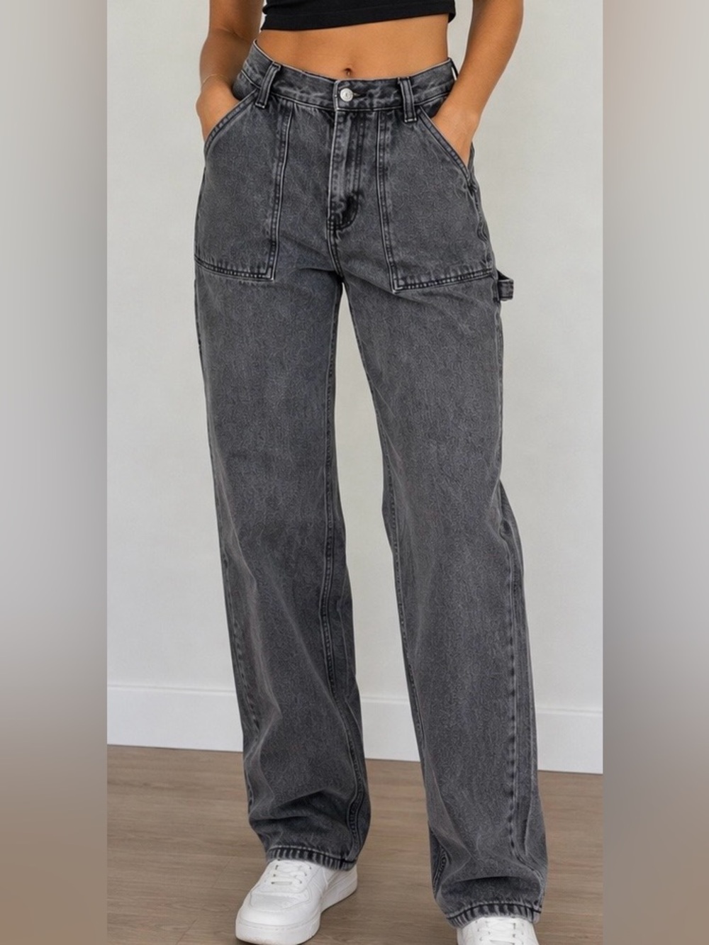 Simple Society Gray Utility Carpenter Jeans Size 9/29 High Rise